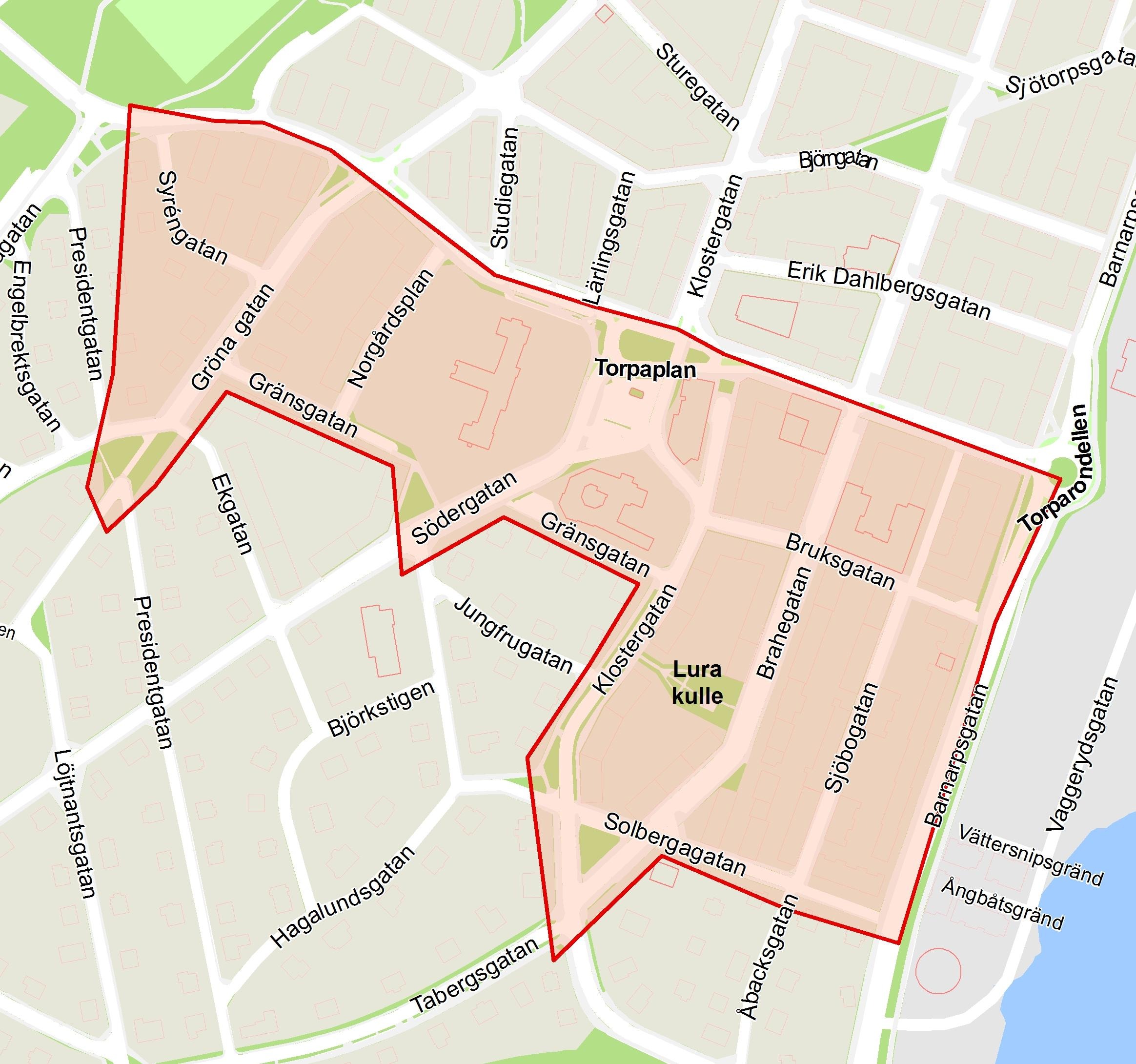 Boendeparkering område Torpa.