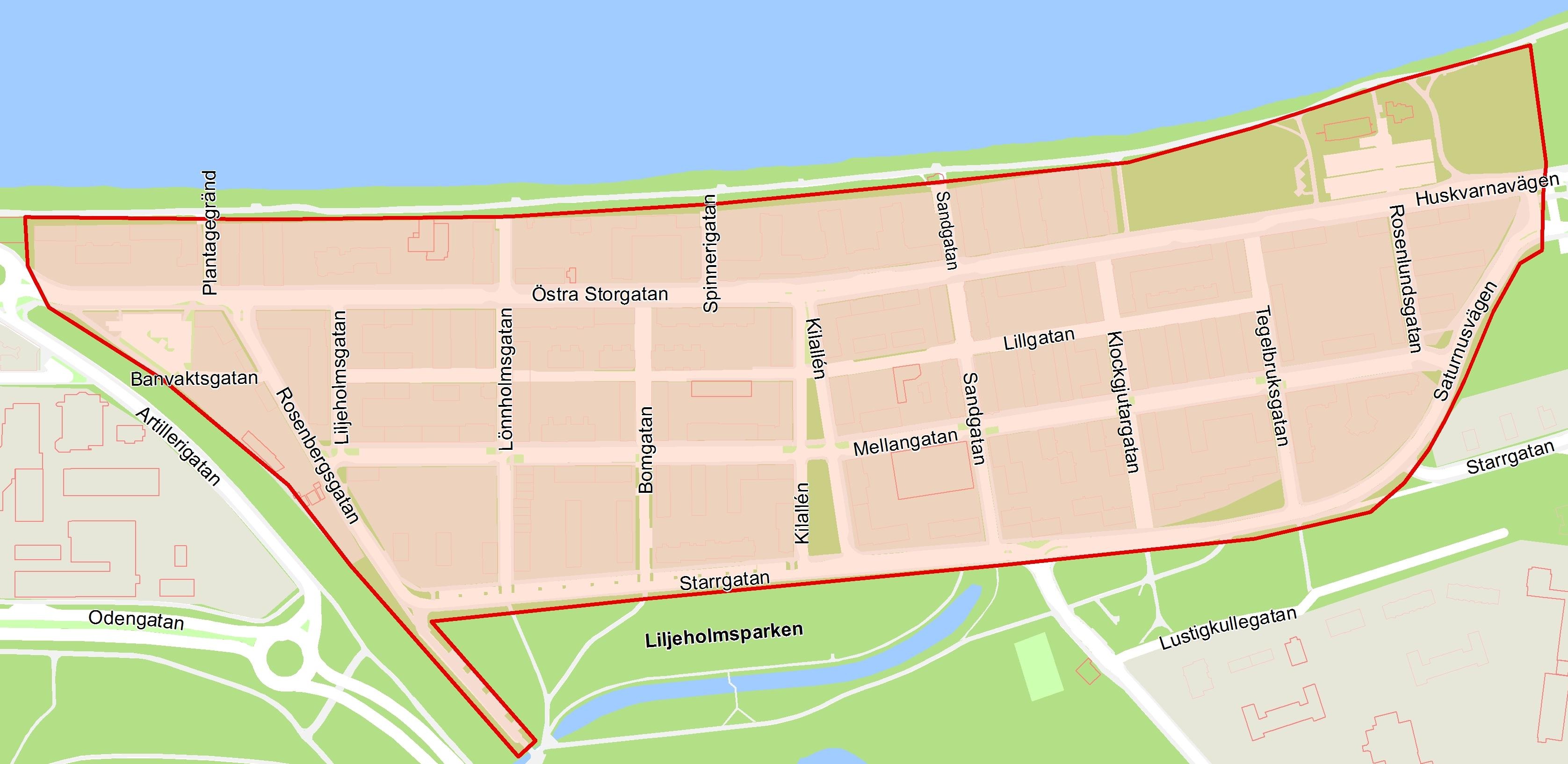 Boendeparkering område Liljeholmen.