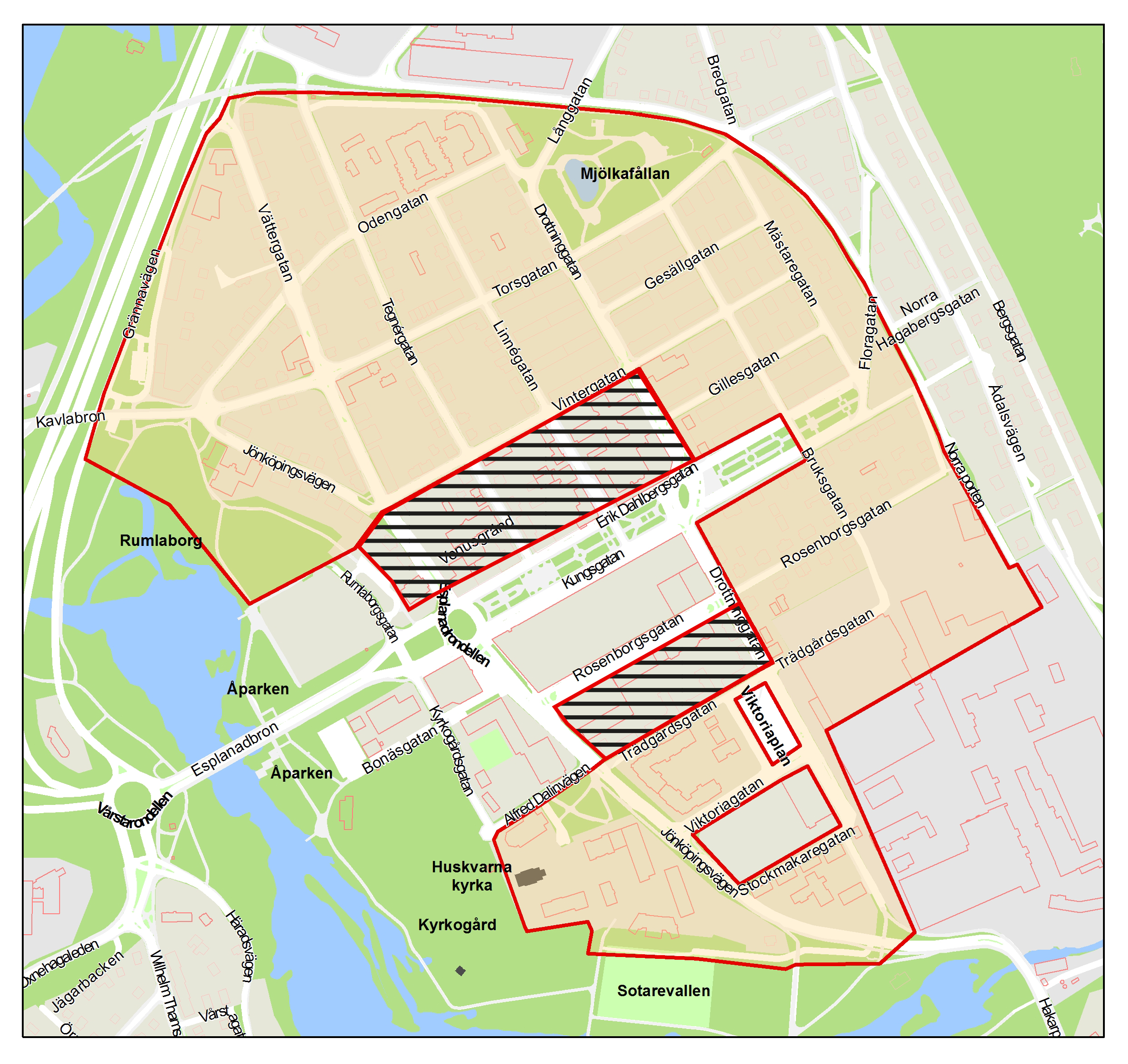 Boendeparkering område Huskvarna.