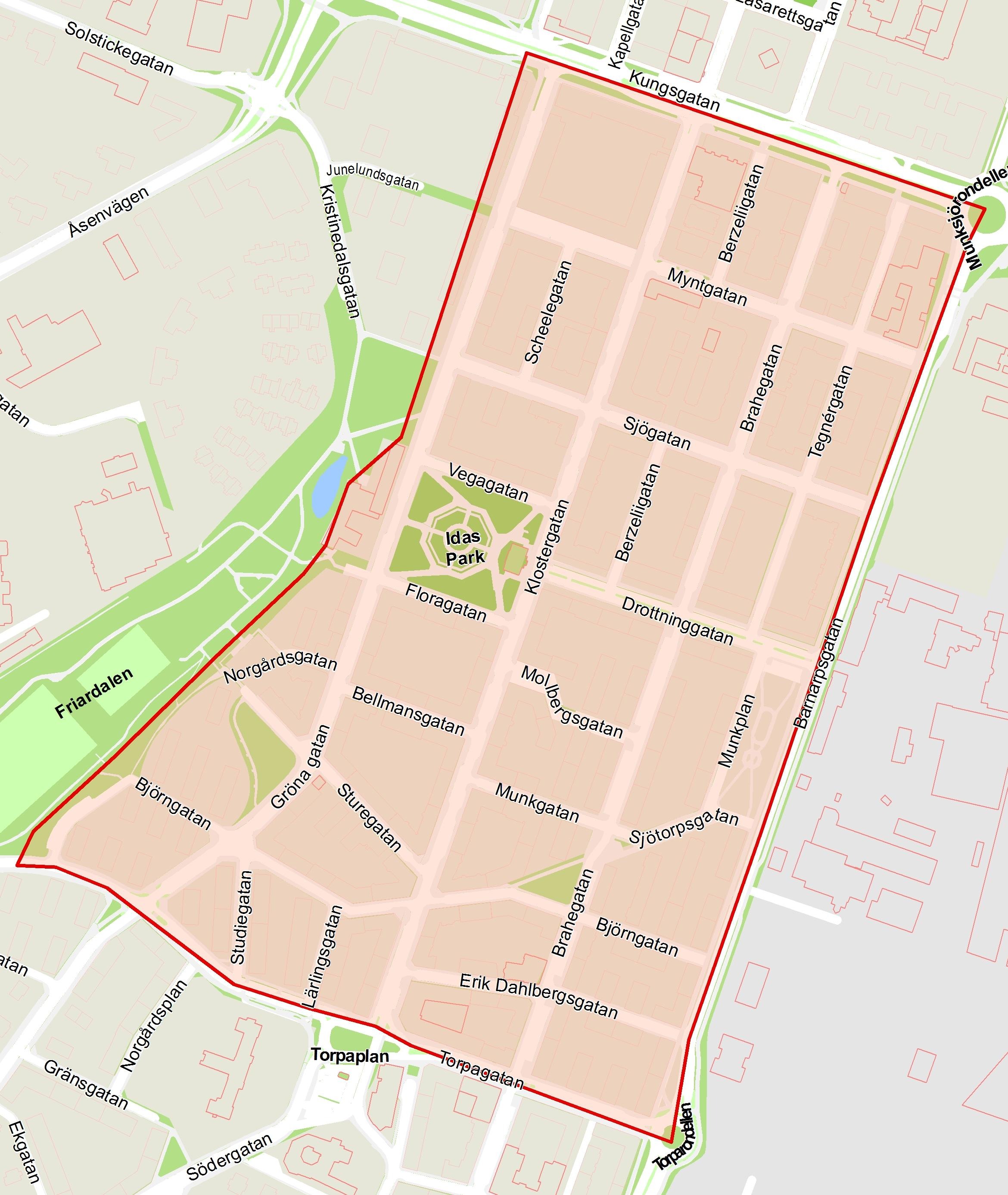 Boendeparkering område område söder 52,53.