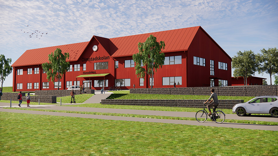 Illustration Ölmstad entré.