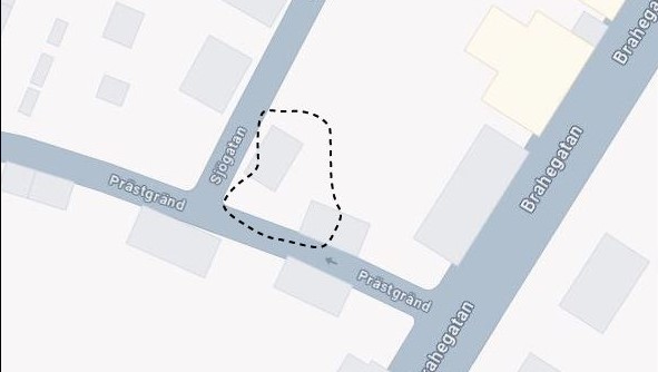 Område markerat på karta