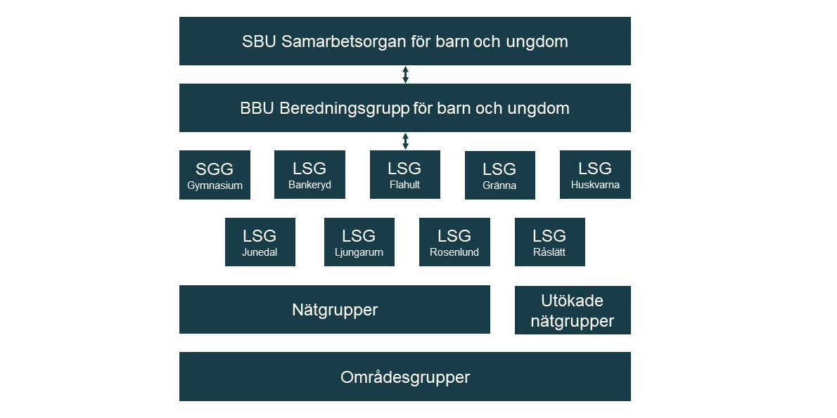 Illustrerad bild på samverkanstrukturen. 