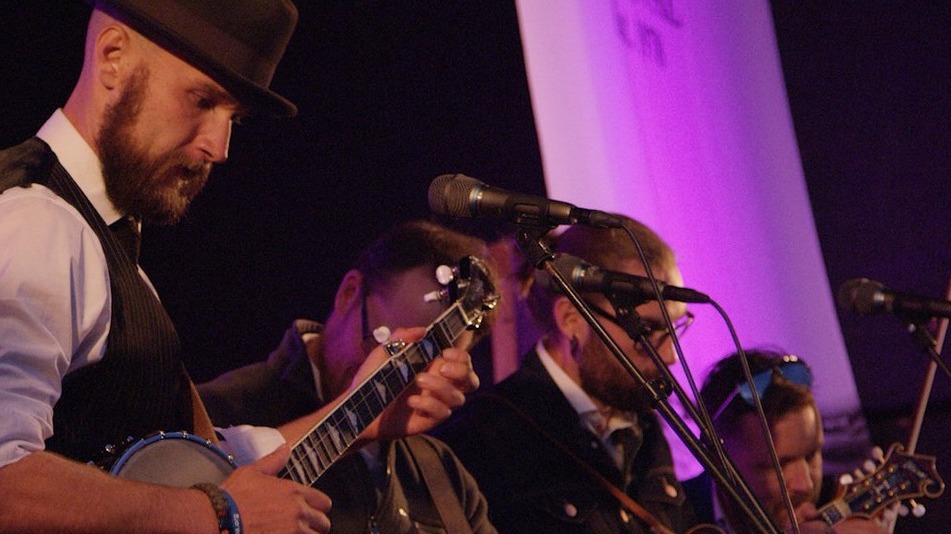 Ett band på Grenna Bluegrass Festival