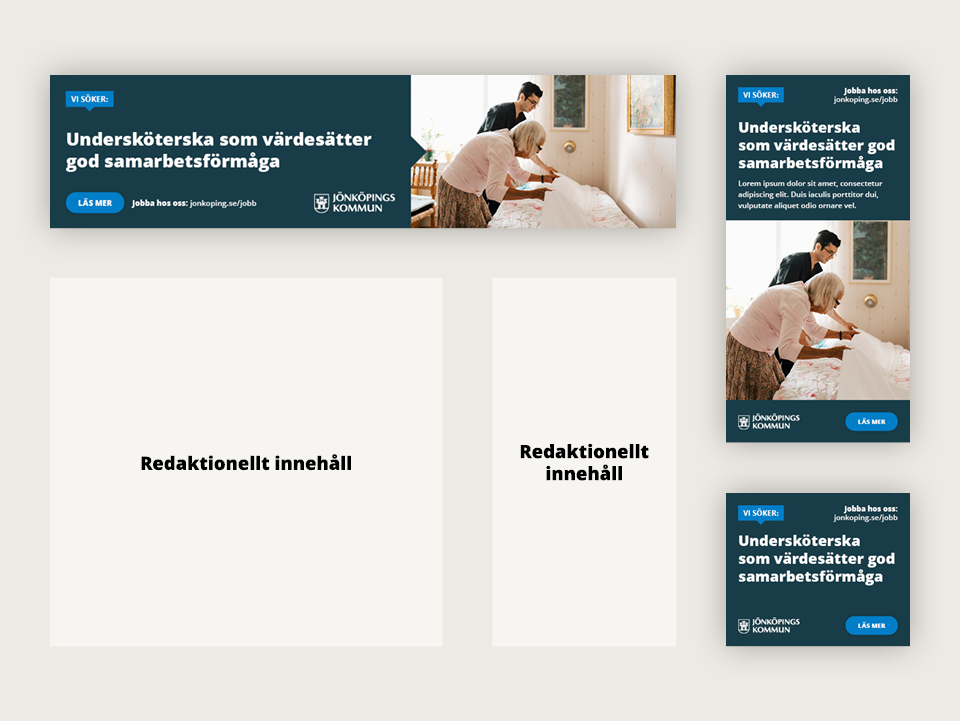Olika exempel på digital rekryteringsannons.