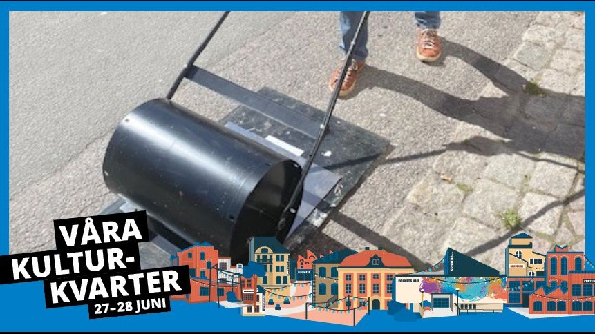 Någon som använder en bulttryck på asfalt.