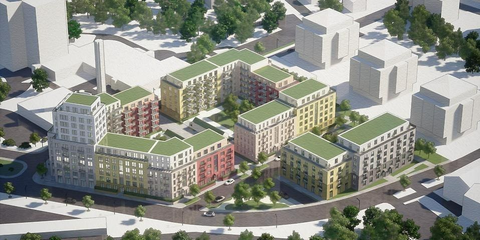 Illustration hur kommande bebyggelse kan se ut. 