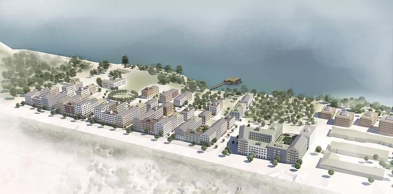 Bild som visar 3d-modell över området