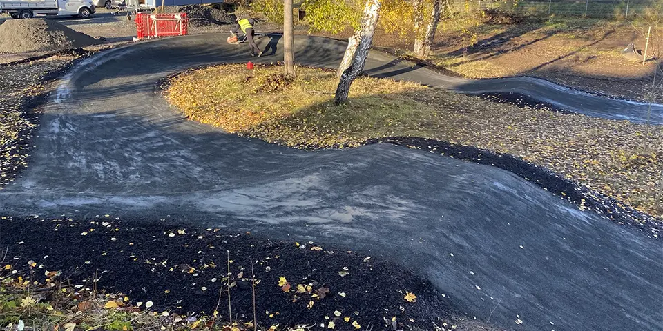 Pumptrailbana i norra Hovslätt.