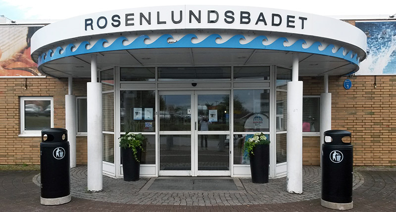 Rosenlundsbadet, entrén.