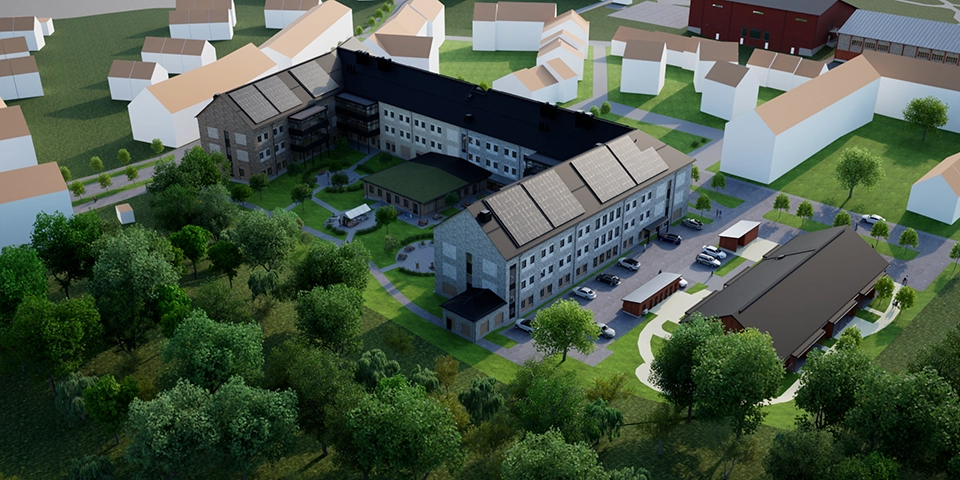  Fågelvy från nordväst