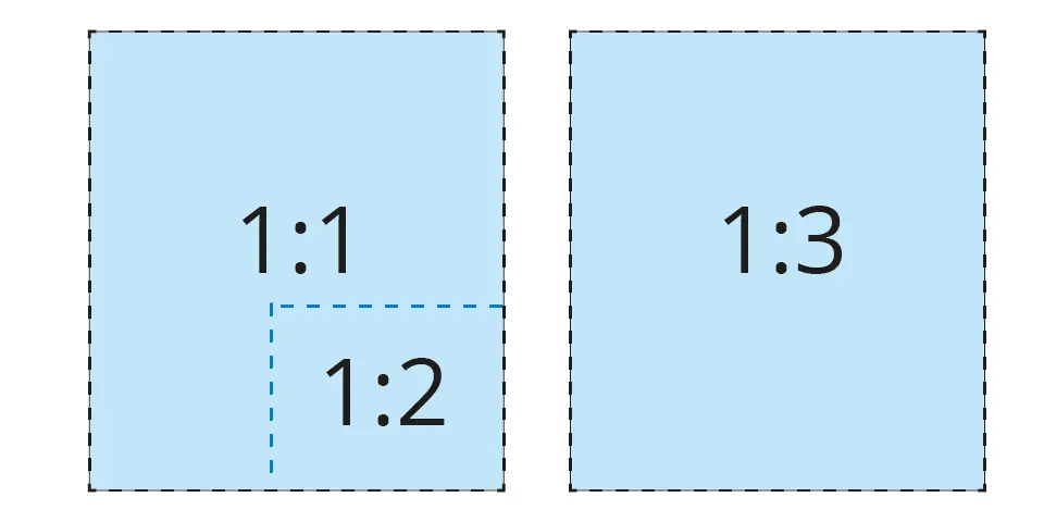 Illustration som visar en sammanläggning.