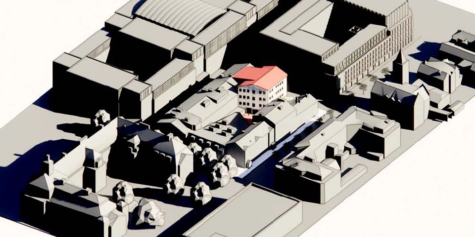 Illustration av placering av tillbyggnad