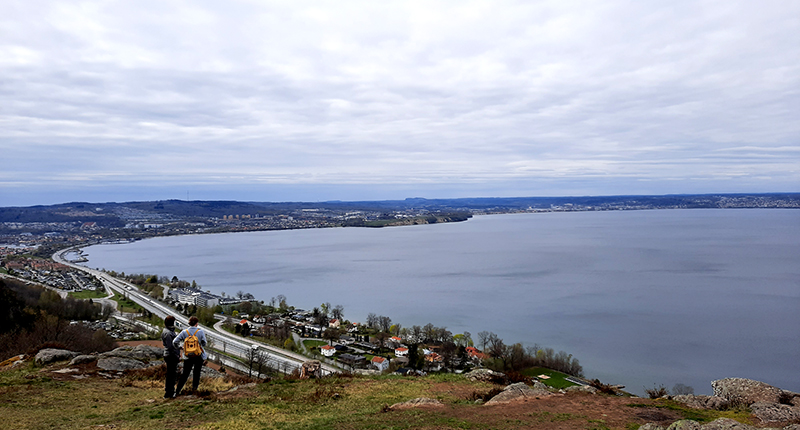 utsikten över Vättern från Brunstorpsleden.
