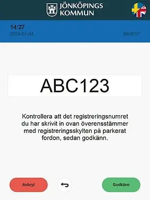 Kontrollera registreringsnummer