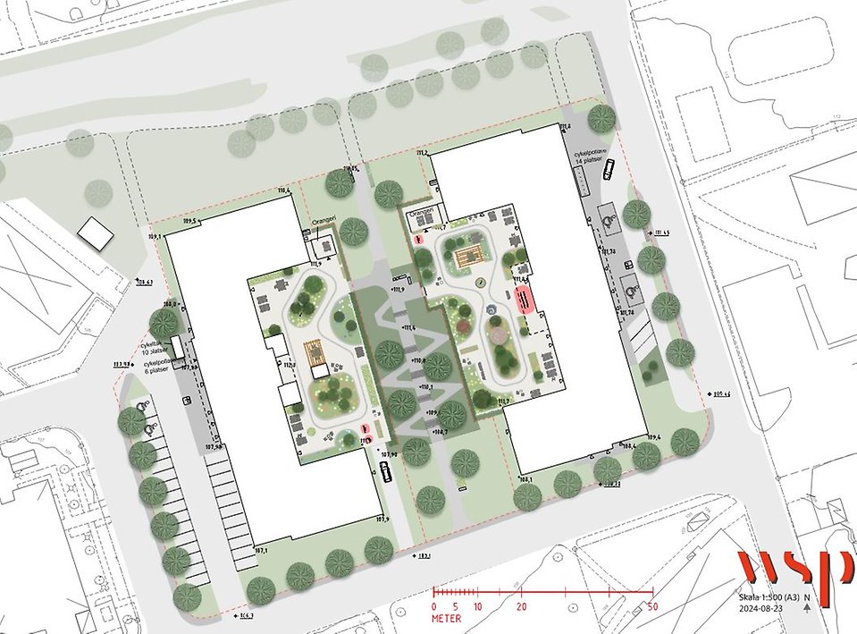 Situationsplan för Rosenlunds äldreboende 